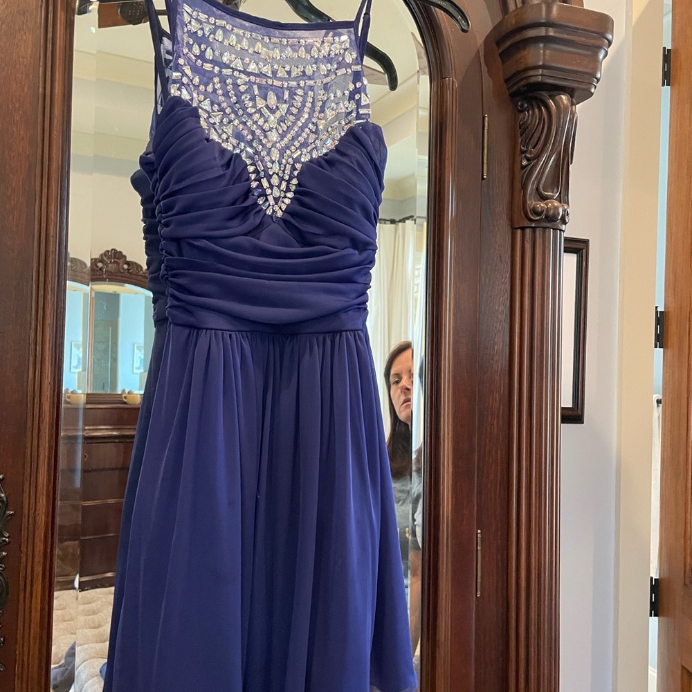 Royal blue formal short dress